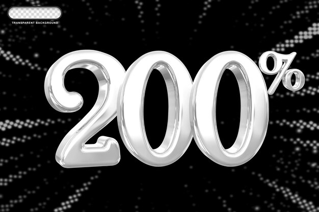Oferta del 200 por ciento en renderizado 3d en plata.