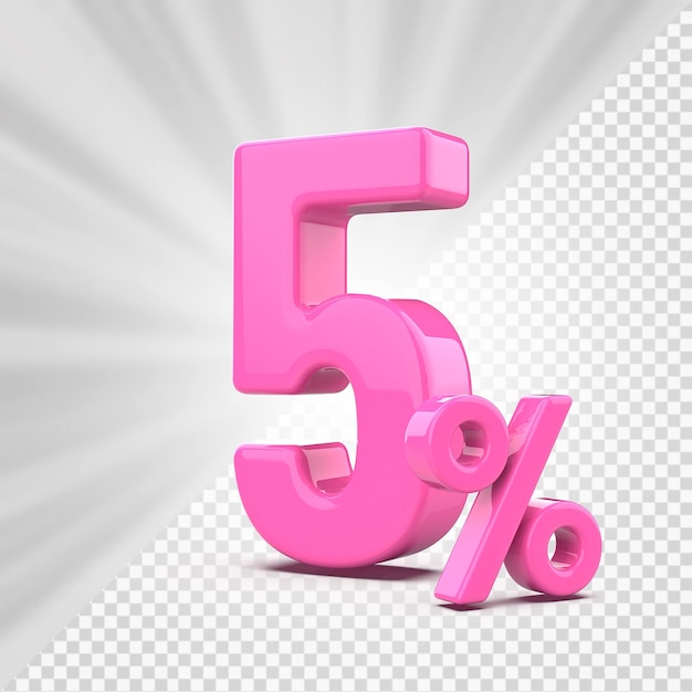 Oferta del 5 por ciento en render 3d