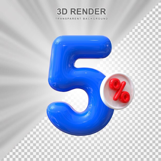 Oferta del 5 por ciento en renderizado de globos 3d.