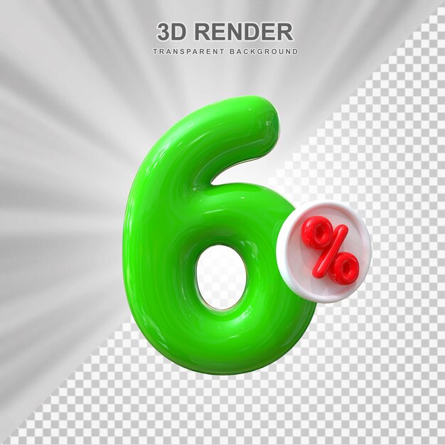 Oferta del 6 por ciento en renderizado de globos 3d.
