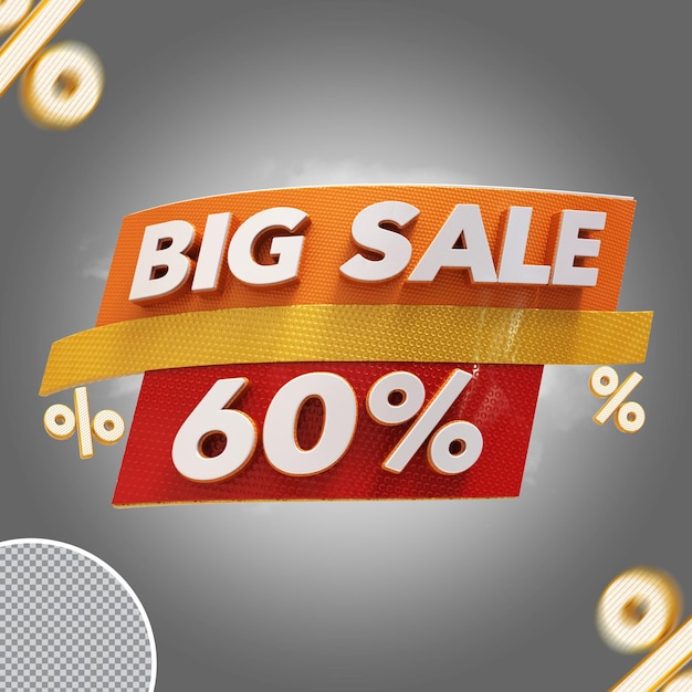 Oferta de 60 por ciento de gran venta 3D