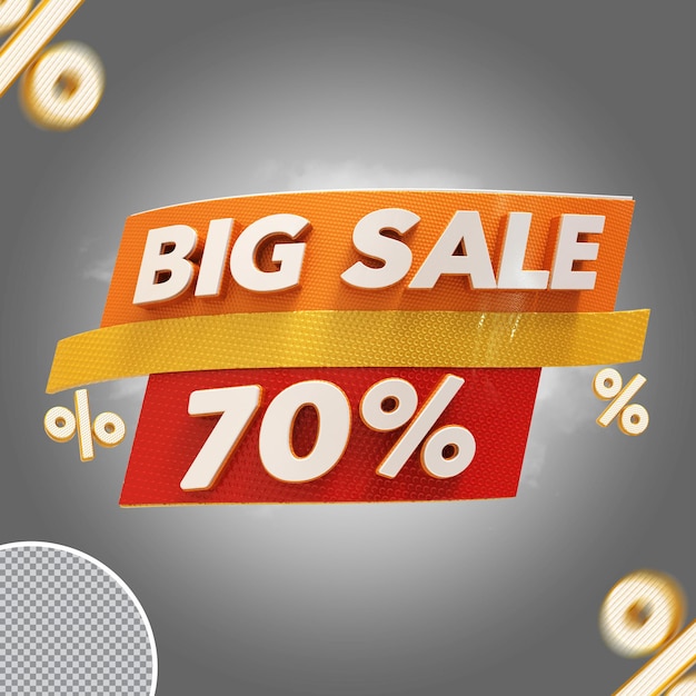 Oferta de 70 por ciento de gran venta 3D