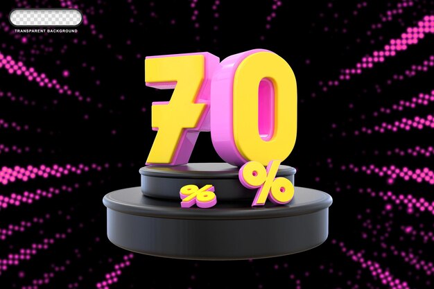 Oferta del 70 por ciento en renderizado 3d.