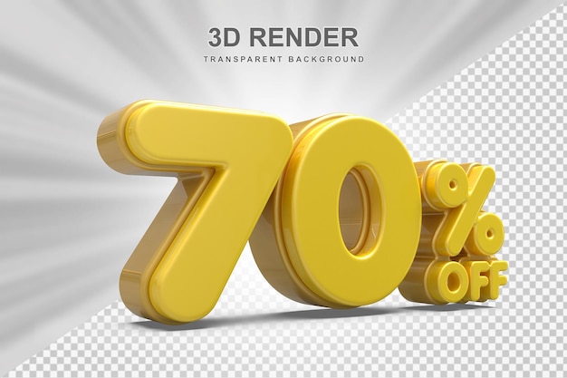 Oferta del 70 por ciento en renderizado 3d.