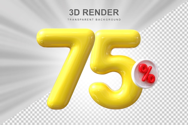 Oferta del 75 por ciento en renderizado de globos 3d.