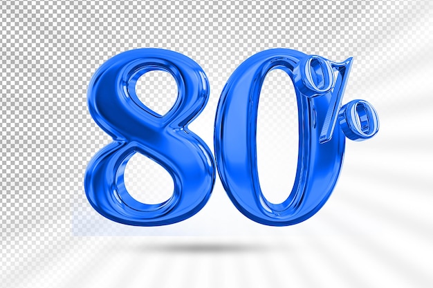 Oferta azul del 80 por ciento en 3d