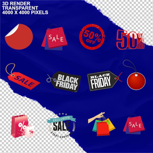 Oferta de venda de venda de adesivos de venda de etiquetas de venda de acessórios de venda de presente de pacote de presente de sexta-feira negra oferta especial