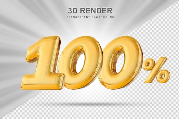 Oferta de descuento del 100 por ciento Rendering en oro 3D