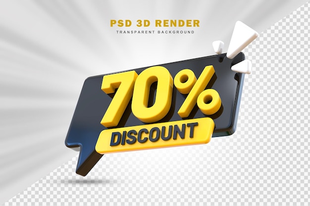 Oferta de descuento del 70% 3d