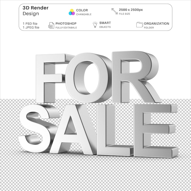 Oferta de descuento Venta de modelado 3D Archivo PSD