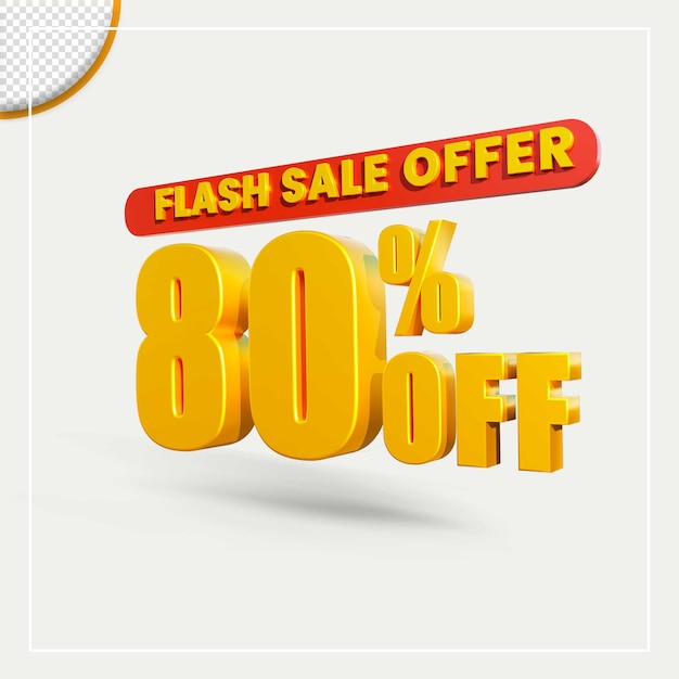 Oferta de descuento de venta de verano de representación 3d