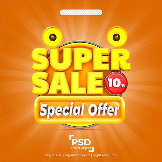 Oferta especial del 10 por ciento de la oferta de la cena