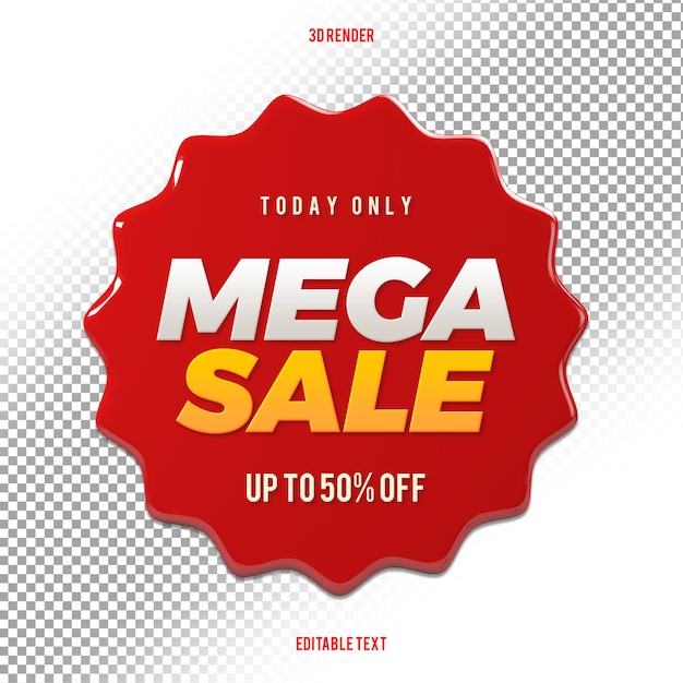 Oferta especial de etiqueta de banner de venda banners de grande venda Etiquetas de fitas vermelhas e adesivos 3d renderx9