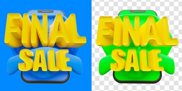 Oferta especial venda final 3d isolada