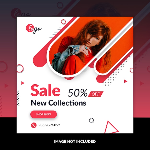 Oferta especial venta web banner de redes sociales