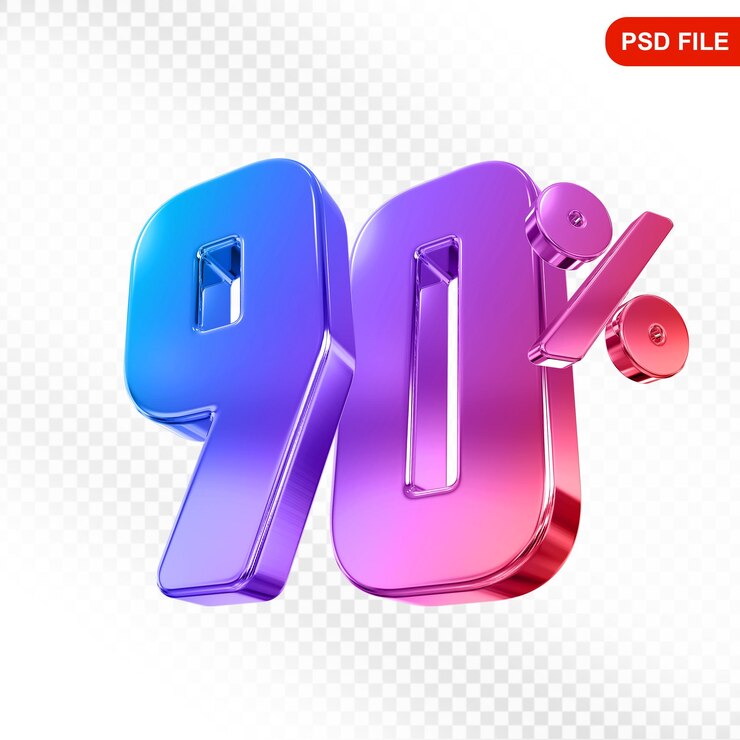 PSD oferta de gradiente del 90 por ciento en 3d