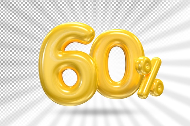 Oferta de lujo de oro de globos del 60 por ciento en 3d