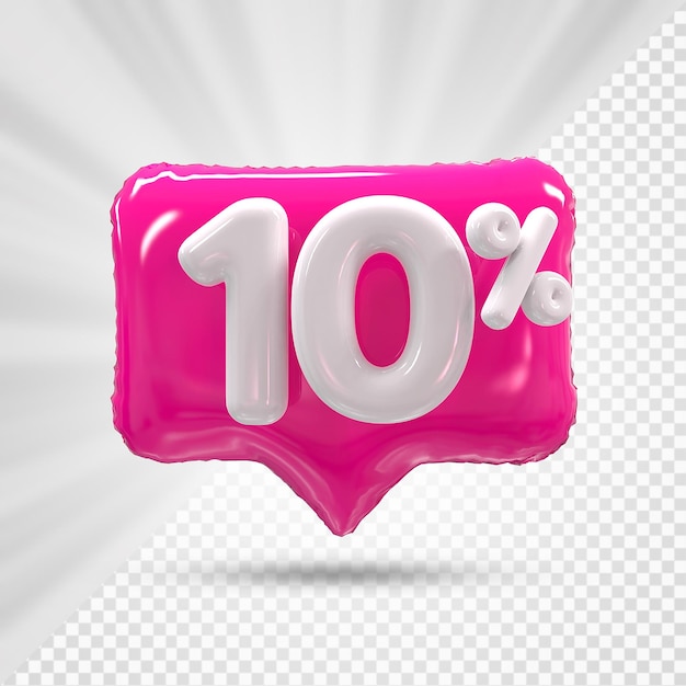 Oferta de oro del 10 por ciento en 3d