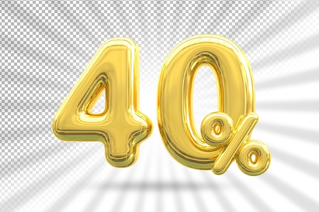 Oferta de oro de lujo del 40 por ciento en 3d