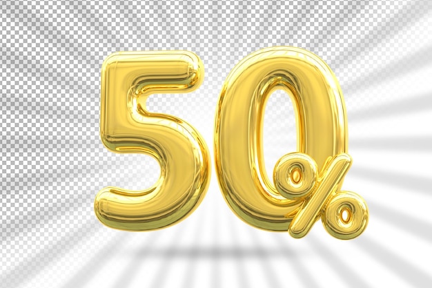 Oferta de oro de lujo del 50 por ciento en 3d