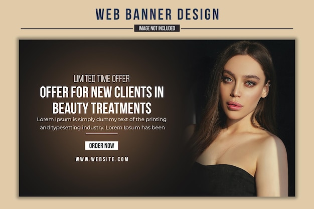 PSD oferta para novos clientes em tratamentos de beleza psd design de banner de mídia social