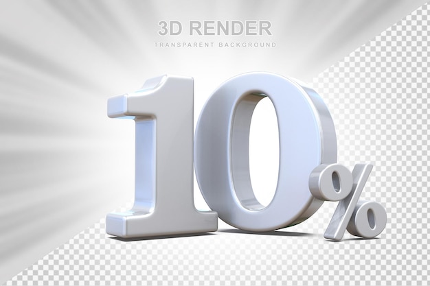 Oferta de plata del 10 por ciento en 3d