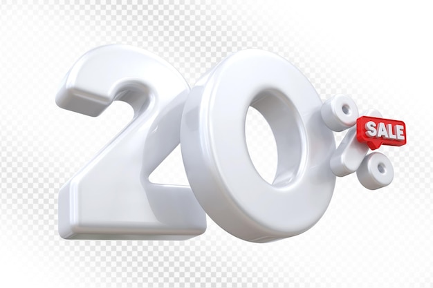 Oferta de plata del 20 por ciento en 3d