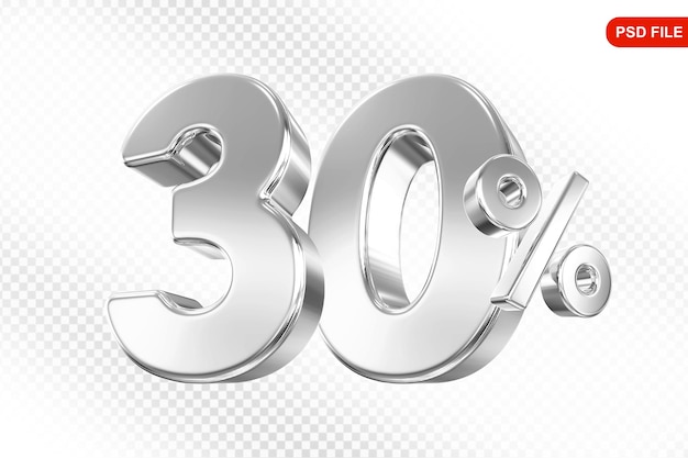 oferta de plata del 30 por ciento en 3d