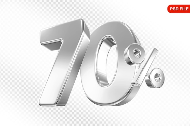 Oferta de plata del 70 por ciento en 3d
