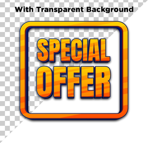 Oferta promocional especial PNG PSD aislado en un fondo transparente