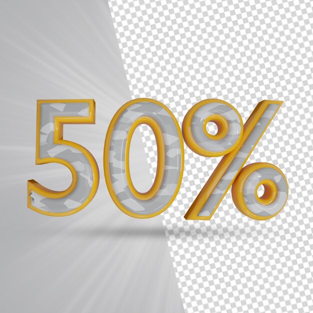 Oferta de venta de 50 por ciento de descuento 3D Render