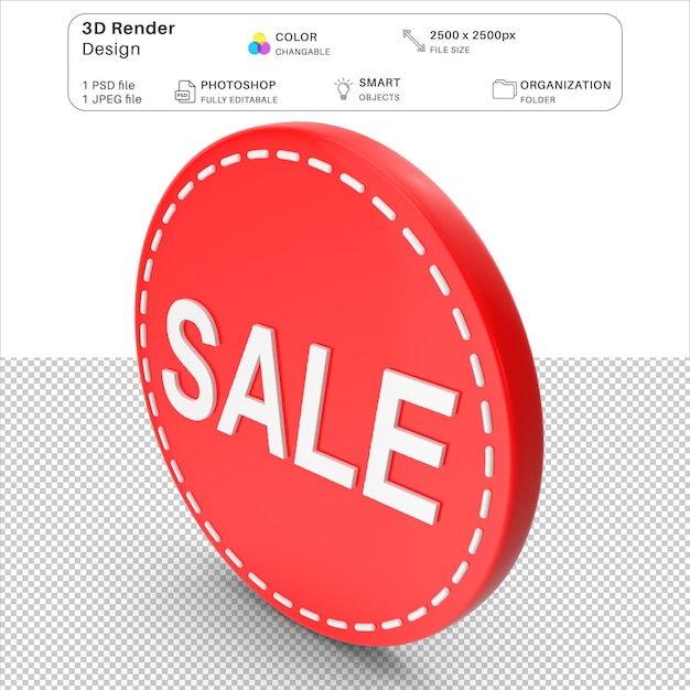 Oferta de venta de archivo PSD en 3D
