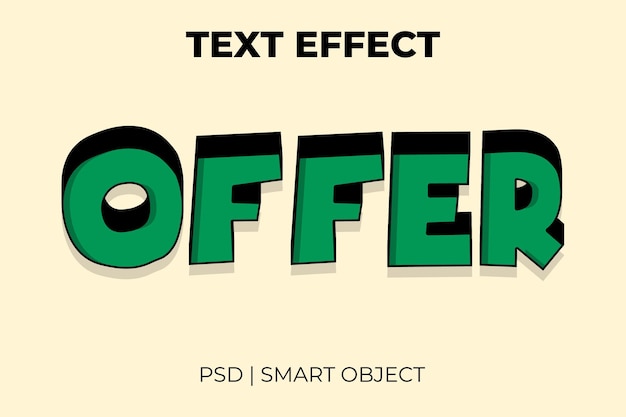 Oferta y venta efecto de texto 3d.