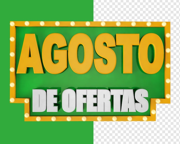 PSD ofertas en 3d de agosto