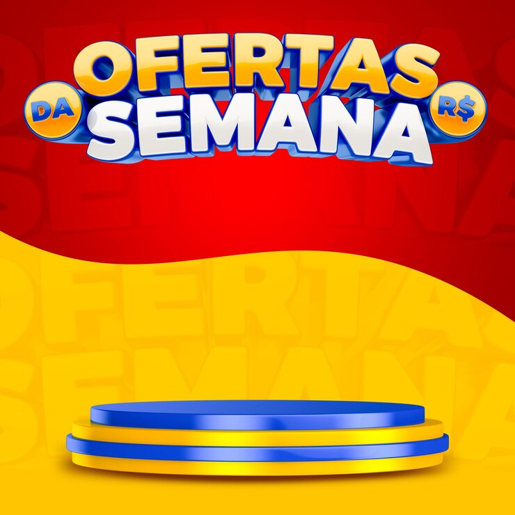 PSD ofertas da semana para a campanha brasileira verde blue feed
