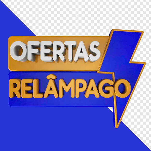 PSD ofertas de relâmpago 3d seal