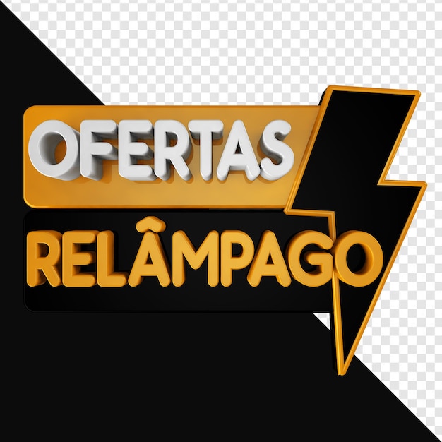 PSD ofertas de relâmpago 3d seal