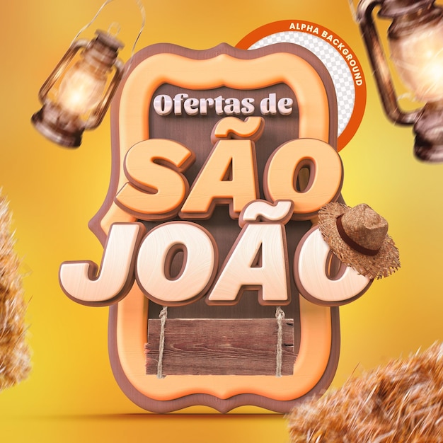 OFERTAS DE SELO 3D DE SÃO JOÃO PARA COMPOSIÇÃO