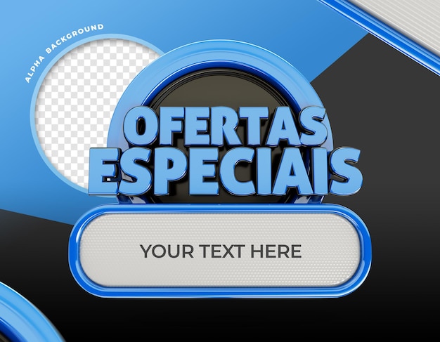 PSD ofertas especiais 3d banner no brasil