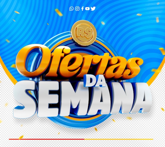ofertas especiais selo promocional supermercado 3d ofertas brasil