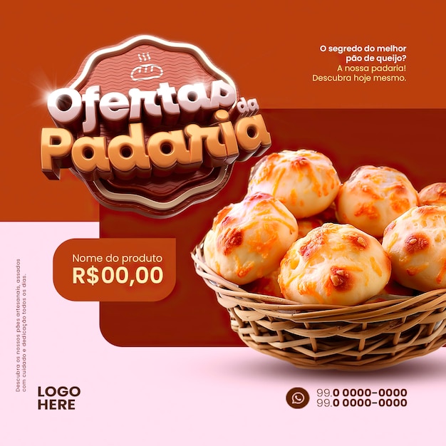 de ofertas padaria en las redes sociales