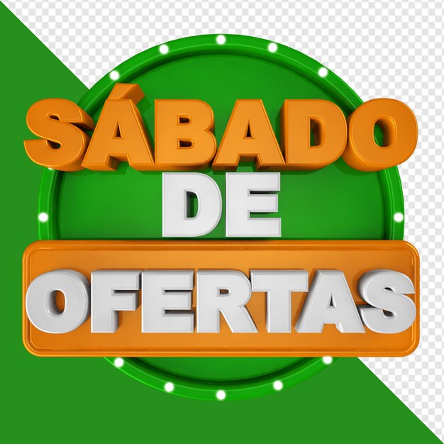 Las ofertas del sábado sello 3d