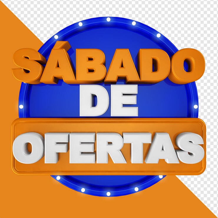 PSD las ofertas del sábado sello 3d