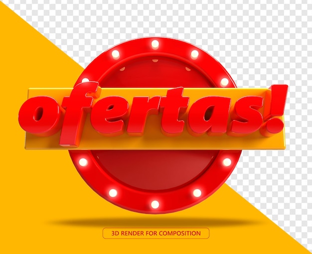 ¡ofertas! sello rojo 3d portugués