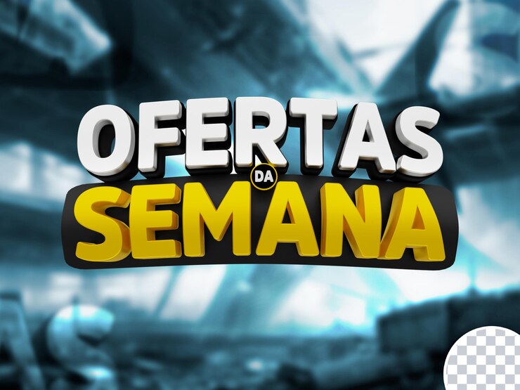 Ofertas de sellos de la semana de 3d para la composición de PSD