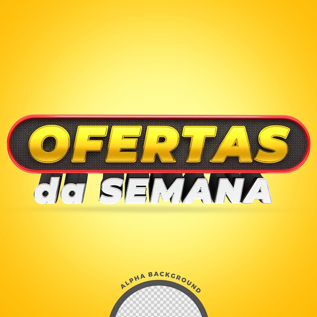 Ofertas de la semana 3d render para campaña brasileña