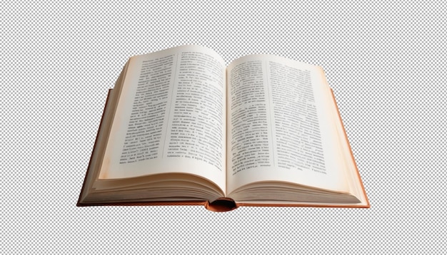 Offenes Buch durchsichtiges Design für das Lesen