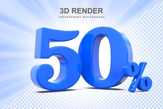 Offerta blu al 50% in 3D