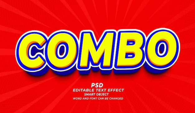 Offerta combinata Effetto testo modificabile 3D Photoshop Stile PSD