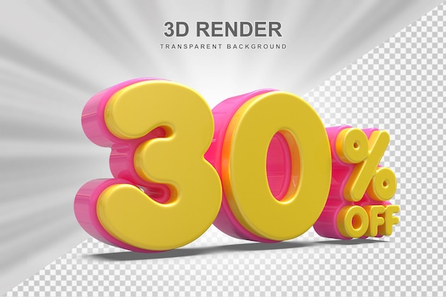 Offerta del 30% nel rendering regalo 3D